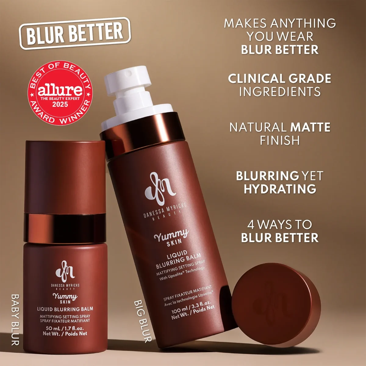 Danessa Myricks Yummy Skin Liquid Blurring Balm Setting Spray - Image 1