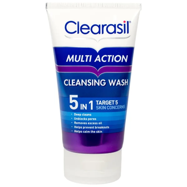 Clearasil 5 in 1 Multi-Action Acne Face Wash 150ml