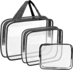3 in 1 PVC transparent / clear bag set | makeup bag | cosmetics bag | travel bag