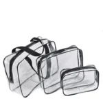 3 in 1 PVC transparent / clear bag set | makeup bag | cosmetics bag | travel bag - Image 3