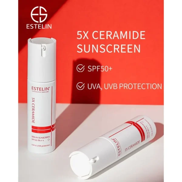 Estelin 5x ceramide serum sunscreen spf 50