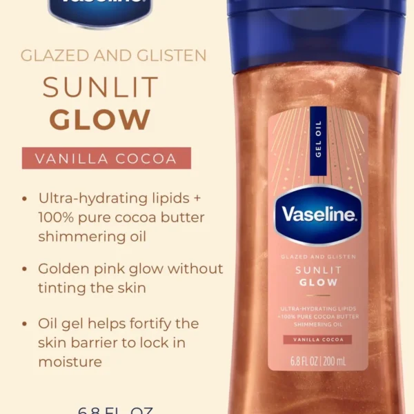 Vaseline glazed and glisten SUNLIT glow body gel oil