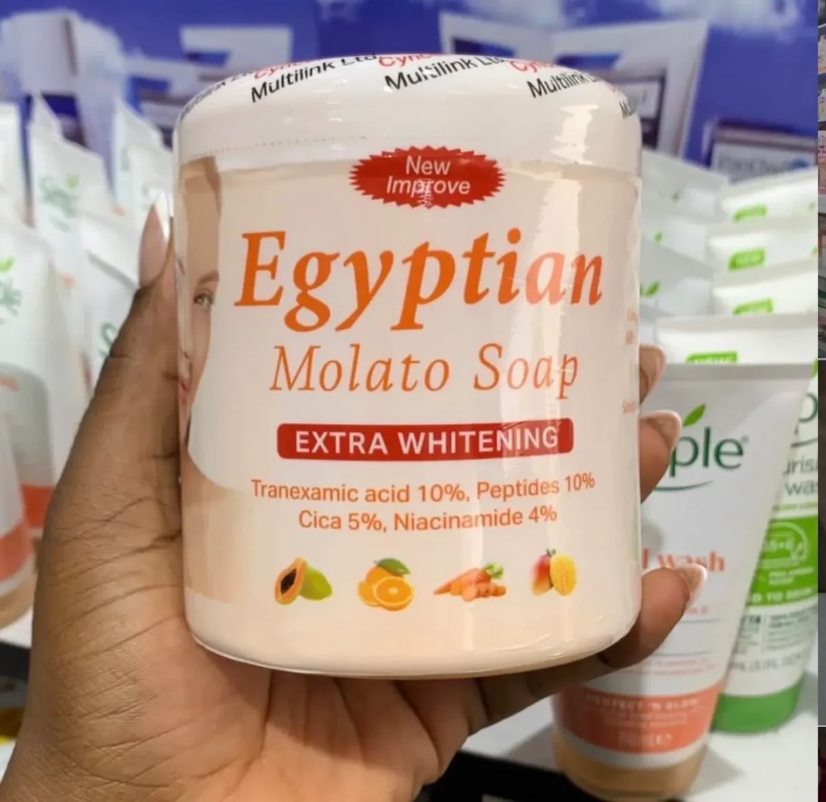 IMG_8790 Egyptian molato soap/ tranexamic acid | peptide | niacinamide | cica - Image 1