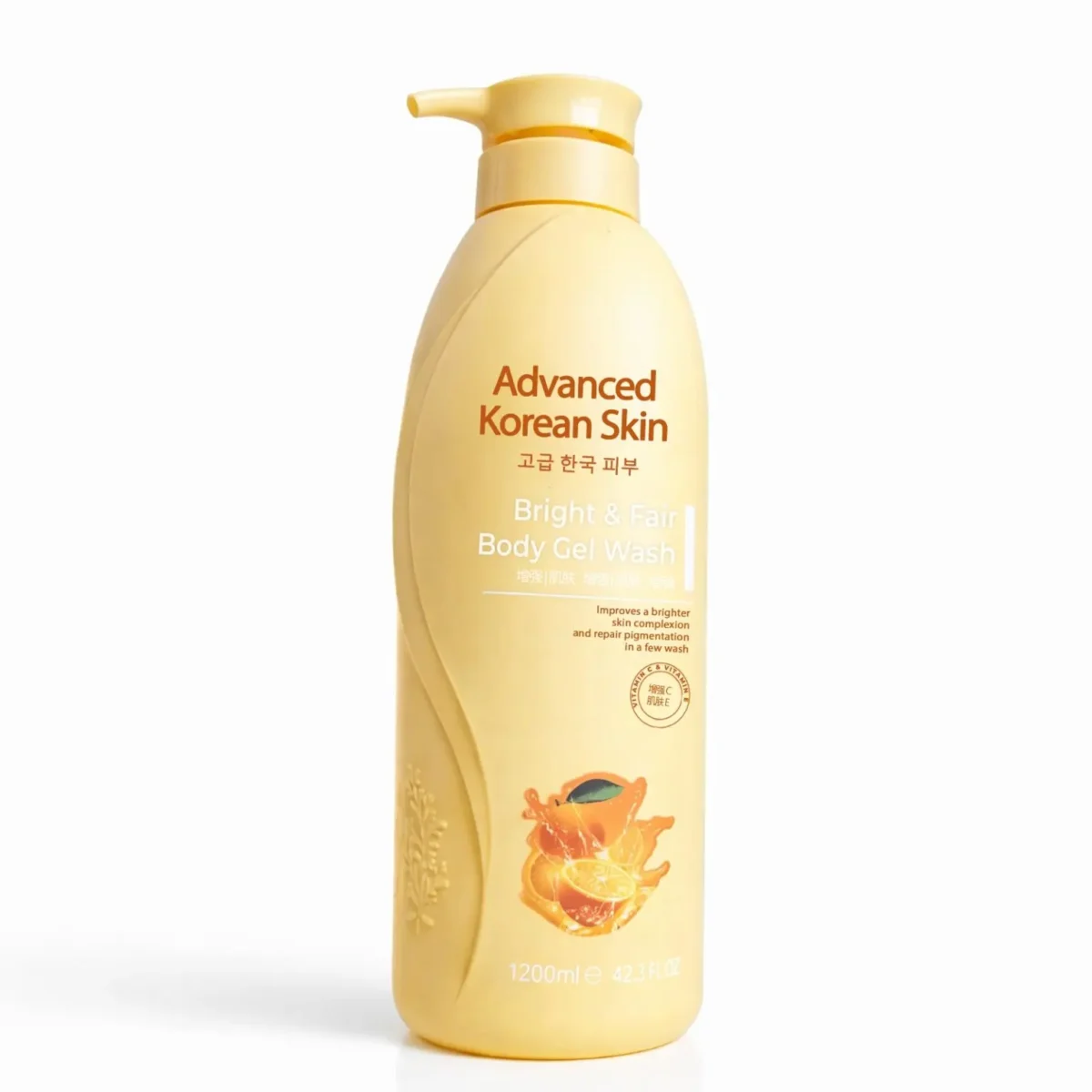 Advanced Korean Bright & Fair Body Gel Wash 1200ml - Image 1
