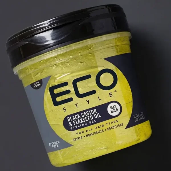ECO STYLE Black Castor & Flaxseed Oil Styling Gel 8oz