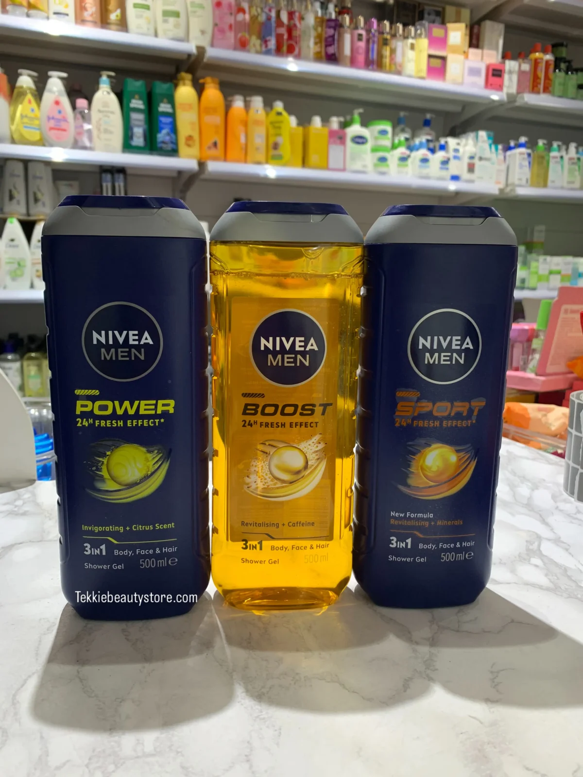 Nivea men 3 in 1 shower gel; face body hair - Image 1