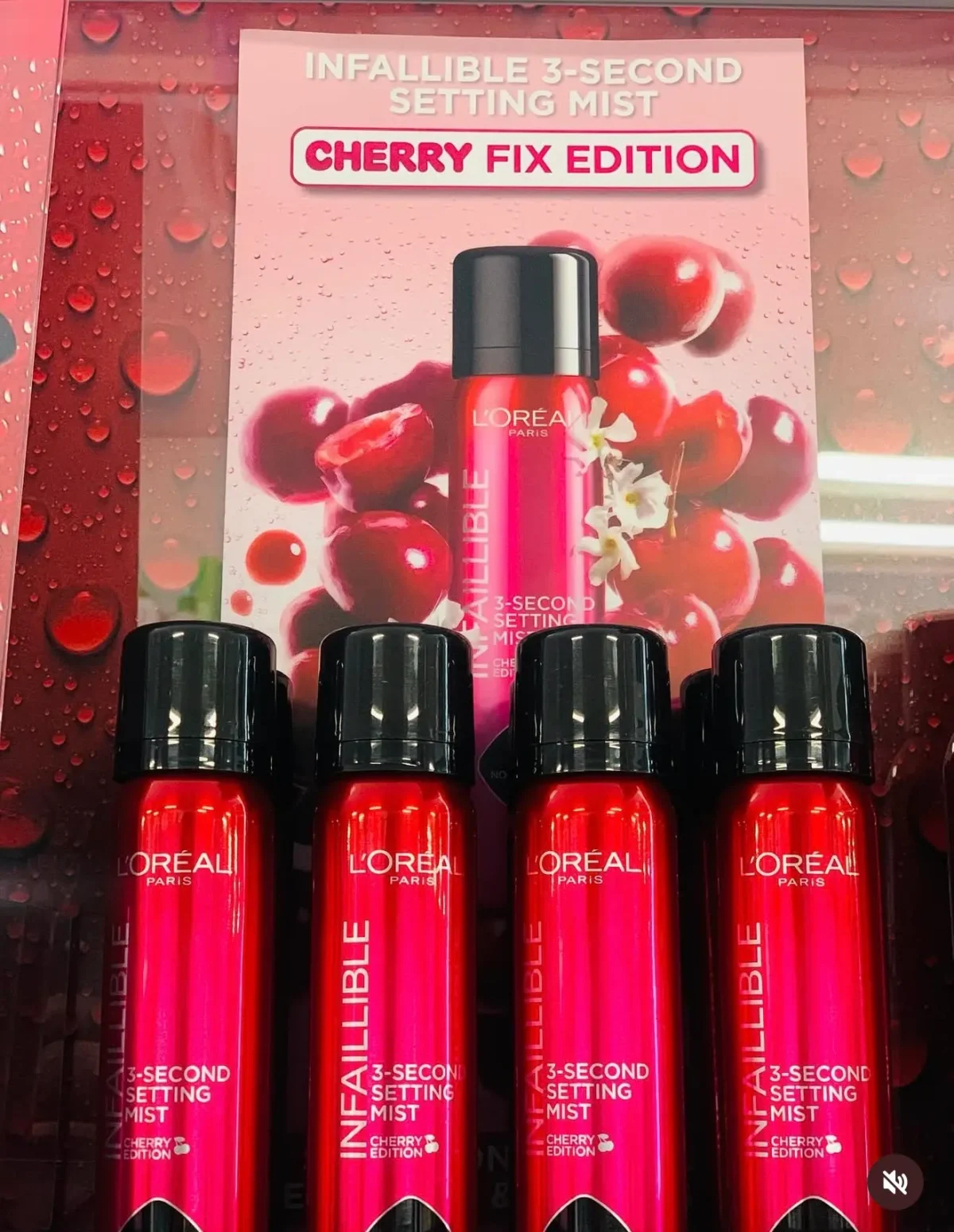 L'Oréal loreal Paris Infallible 3-Second Makeup Setting Spray Mist 75ml - CHERRY SCENT EDITION - Image 4