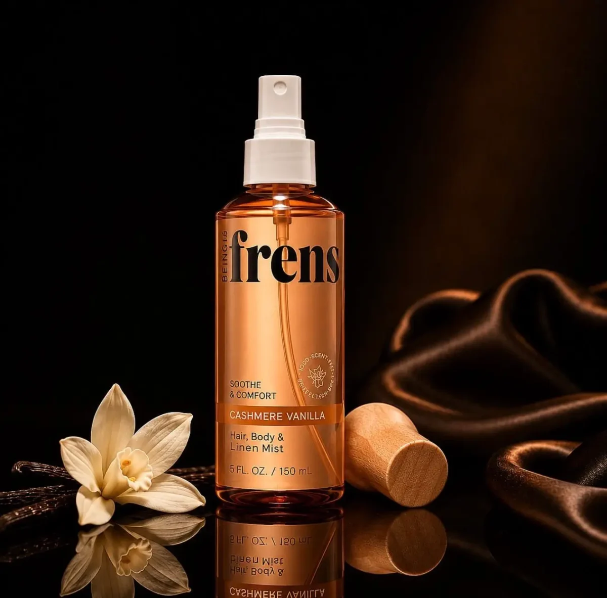 Being Frenshe Cashmere Vanilla Women's Hair, Body & Linen Mist Body Spray Splash with Essential Oils - 150ml - Image 2