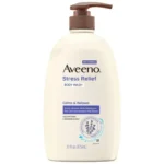 Aveeno Stress Relief Body Wash with Lavender & Chamomile, 975ml/ 33oz: Paraben-Free, Sulfate-Free, Pump Bottle, Sensitive Skin - Image 3