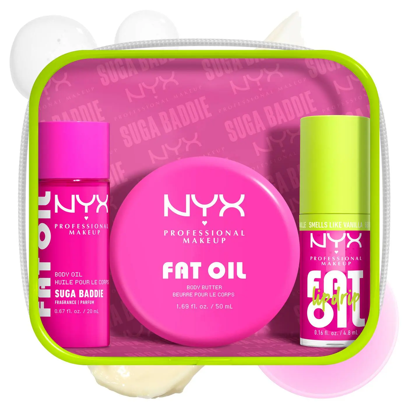 IMG_0941 NYX FAT OIL LIP & BODY KIT SUGA BADDIE | 3-piece vanilla body care set for baddies on the go - Image 1
