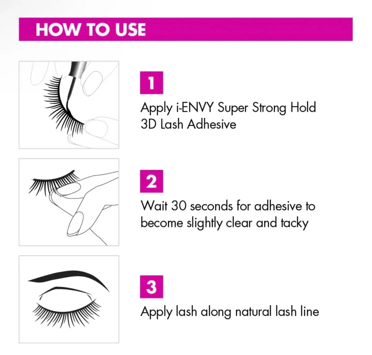 iEnvy Super Strong Hold 3D Strip Lash Glue Brush-On Clear Waterproof - Image 5