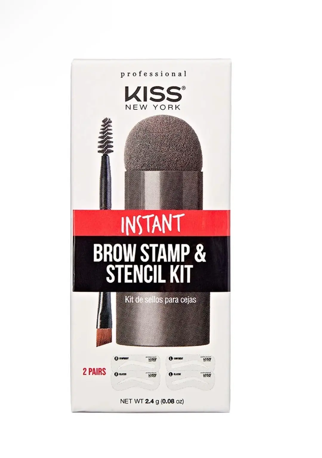 IMG_1693 Kiss New York Professional Instant Brow Stamp & Stencil Kit Dark Brown - Image 1