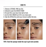Kiss New York Professional Instant Brow Stamp & Stencil Kit Dark Brown - Image 5