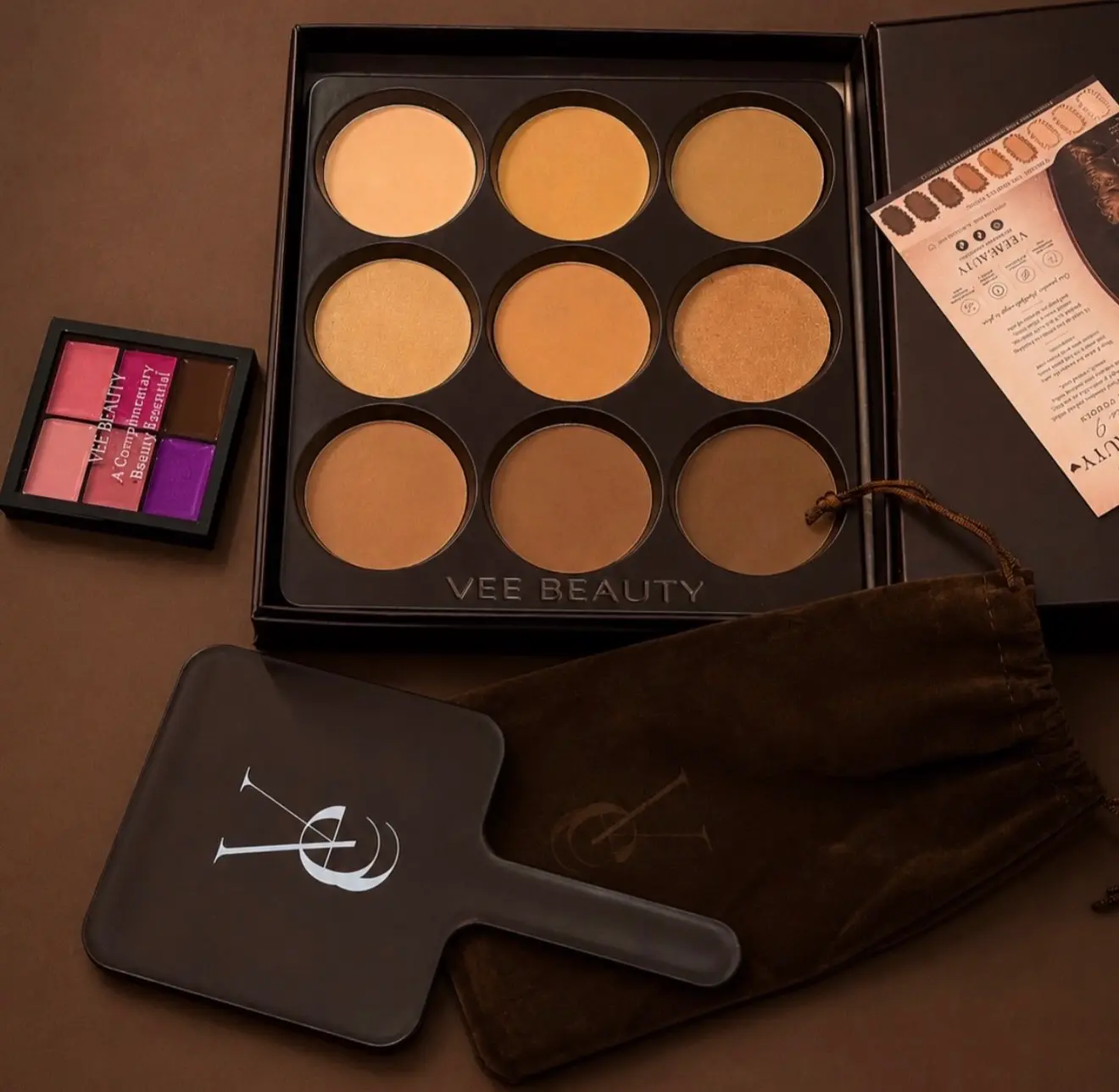 IMG_2430 Vee Beauty 9 IN 1 CODE 9 Luxe Powder Palette | lip stick palette | mirror | highlight | contour | bronzer - Image 1
