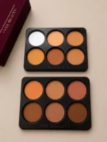 Vee Beauty 12 IN 1 (2 x 6 in 1 palettes) Burgundy Luxe Powder Palette | concealer palette | mirror | highlight | contour | bronzer - Image 4