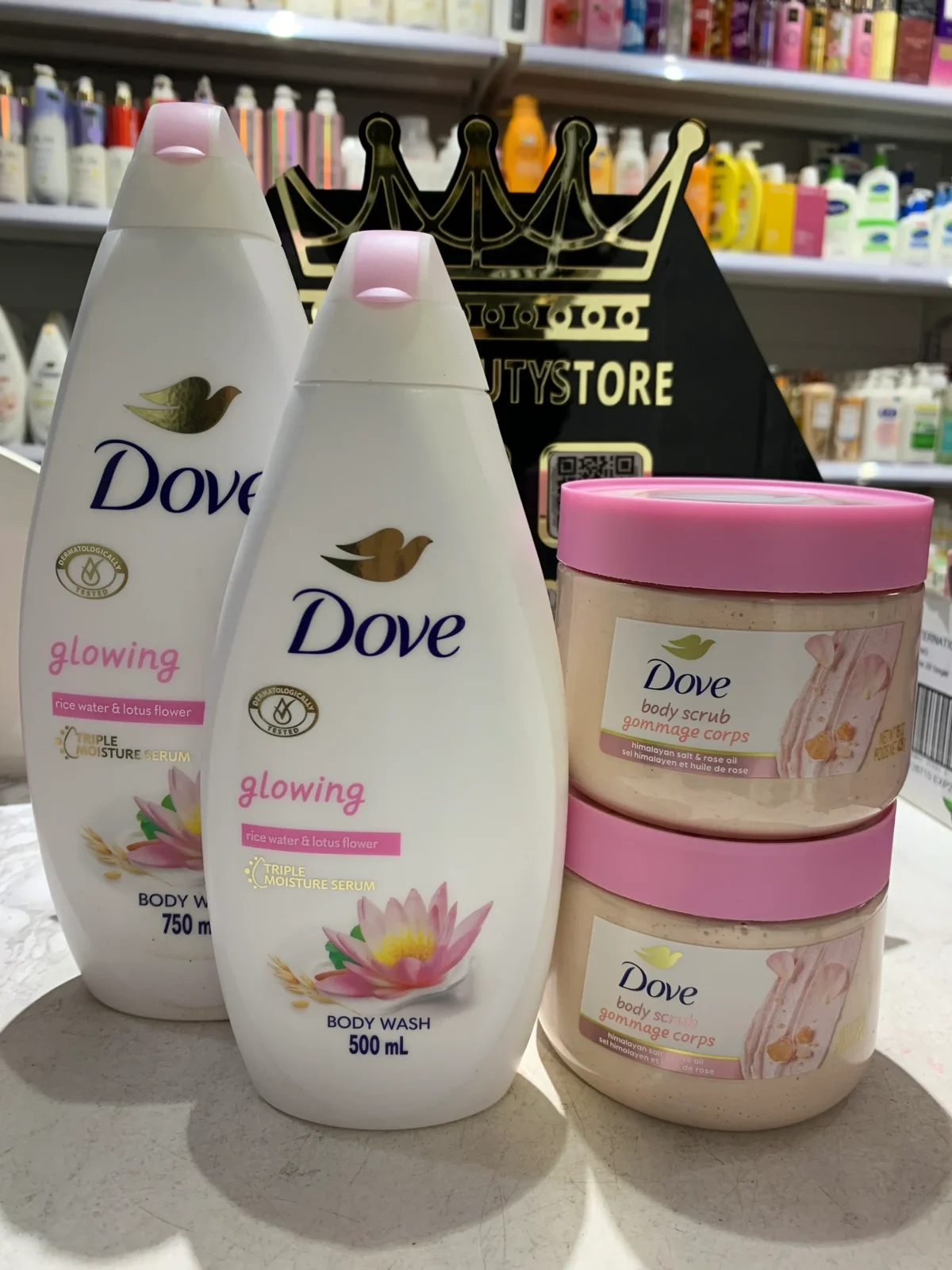 Dove Body Scrub Himalayan Salt & Rose Oil, 15 oz (425 g) - Image 4