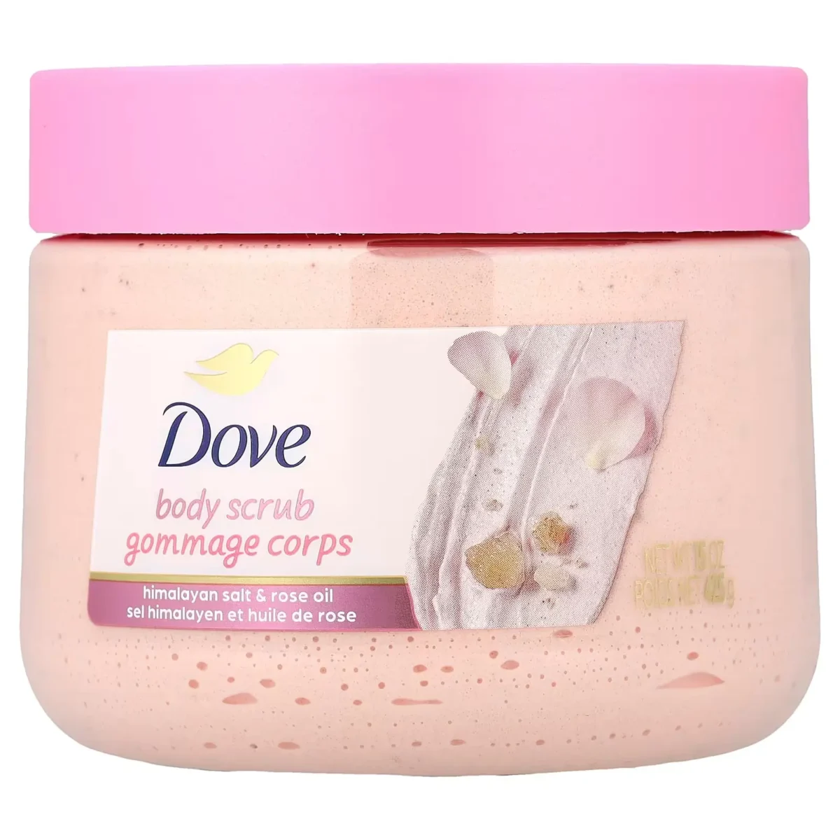 Dove Body Scrub Himalayan Salt & Rose Oil, 15 oz (425 g) - Image 3